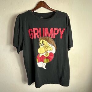 Disney Grumpy shirt from snow white dwarf black tee